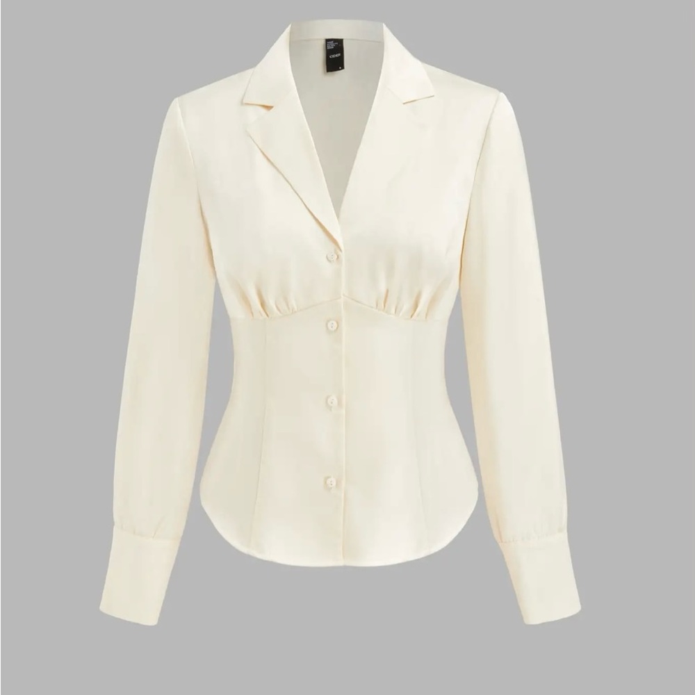Cider Cream Button-Up Blouse